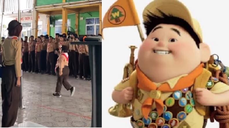 Gemesnya, Bocah Mirip Pemeran Kartun Up Jadi Pemimpin Upacara, Netizen: Russell Live Action Gemesnya, Bocah Mirip Pemeran Kartun Up Jadi Pemimpin Upacara, Netizen: Russell Live Action