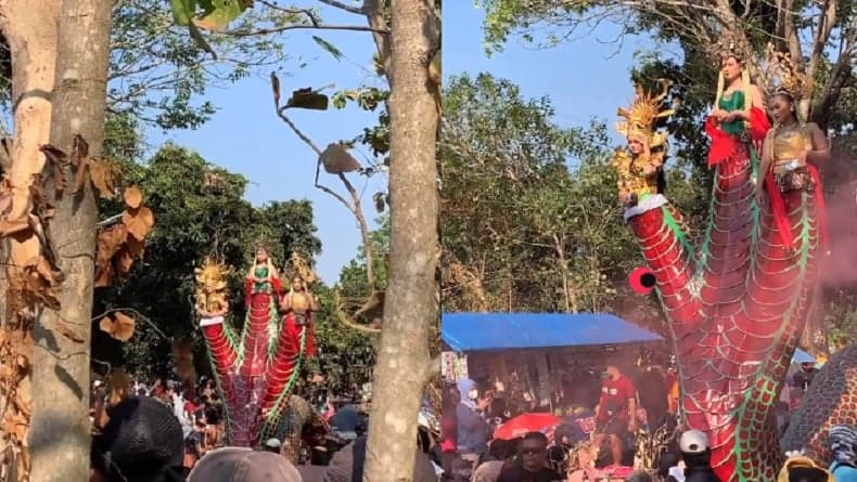 Viral Kostum Karnaval Siluman Ular Bak Sinetron Misteri Ilahi di Tuban Viral Kostum Karnaval Siluman Ular Bak Sinetron Misteri Ilahi di Tuban