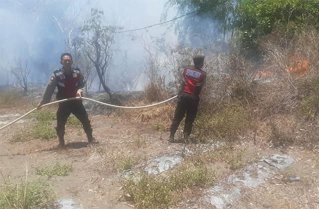 Tanah Kas Desa Glagah Kulonprogo Terbakar, Api dari Pembakaran Sampah