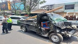 4 Kendaraan Tabrakan Beruntun di Jalan BKR Bandung, Sopir Pikap Tewas Tergencet