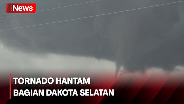 Momen Angin Tornado Hantam Bagian Dakota Selatan Amerika Serikat