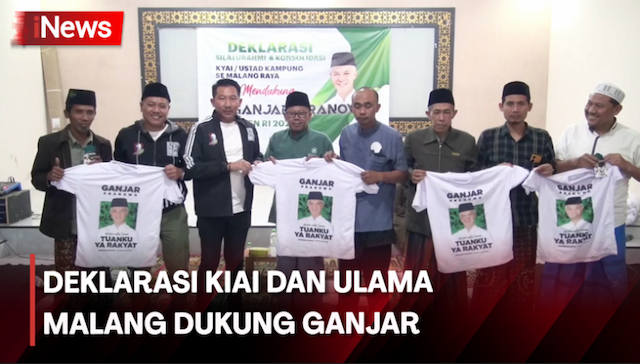 Dukung Ganjar Pranowo sebagai Presiden, Kiai dan Ulama Kampung se-Malang Gelar Deklarasi