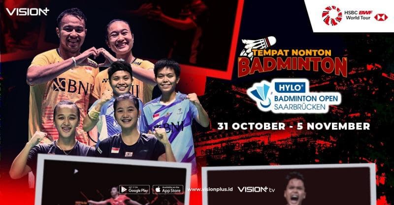 Saksikan Aksi Wakil Indonesia di BWF Hylo Open 2023 Live di Vision+ Saksikan Aksi Wakil Indonesia di BWF Hylo Open 2023 Live di Vision+
