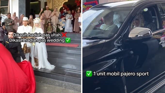 Viral Pengantin Perempuan Dikasih Kejutan Hadiah Mobil Pajero Sport, Netizen Meleleh: Semoga Nular Viral Pengantin Perempuan Dikasih Kejutan Hadiah Mobil Pajero Sport, Netizen Meleleh: Semoga Nular