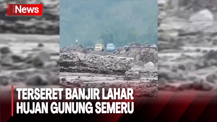 Truk Tambang Hanyut Terseret Banjir Lahar Hujan Gunung Semeru Truk Tambang Hanyut Terseret Banjir Lahar Hujan Gunung Semeru