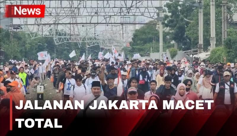 Dampak Kampanye Akbar di GBK dan JIS, Jalanan Jakarta Macet Total!