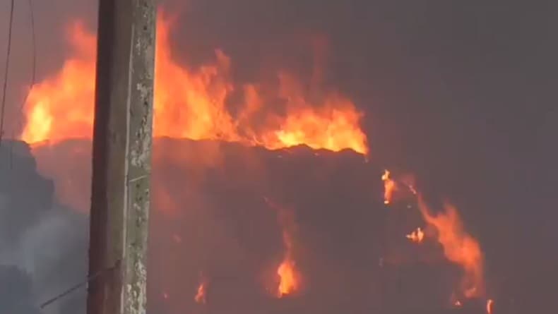 Kebakaran Hebat Gudang Penyimpanan Karton di Sidoarjo, 2 Motor dan Mobil Hangus