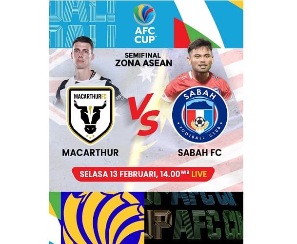 Jadwal Siaran Langsung Macarthur FC Vs Sabah FC pada Semifinal AFC Cup, Live di iNews Jadwal Siaran Langsung Macarthur FC Vs Sabah FC pada Semifinal AFC Cup, Live di iNews