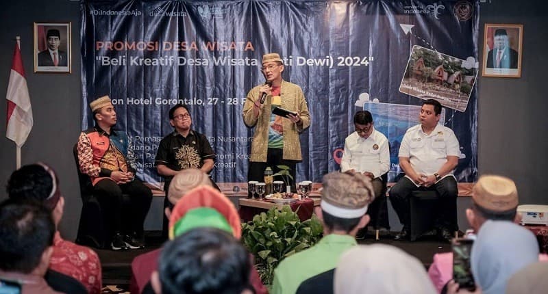 10 Desa Wisata di Gorontalo Ikut Pelatihan Pemasaran, Sandiaga Uno: Produk Ekraf Perlu Digaungkan