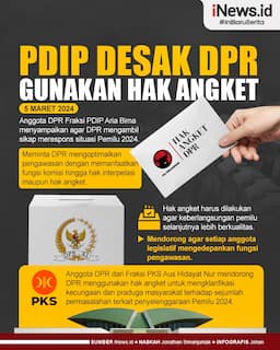 Infografis PDIP Desak DPR Gunakan Hak Angket Sikapi Situasi Pemilu 2024