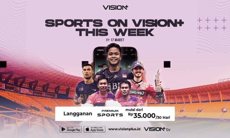 Jadwal Tayangan Olahraga di Vision+ Pekan Ini: Ada All England Open 2024 dan Liga Voli Korea! Jadwal Tayangan Olahraga di Vision+ Pekan Ini: Ada All England Open 2024 dan Liga Voli Korea!
