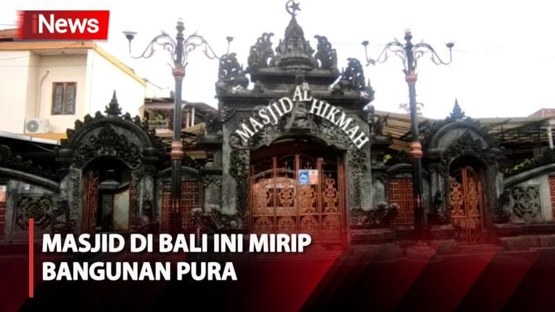 Menengok Keindahan Masjid Al Hikmah Bernuansa Khas Bali