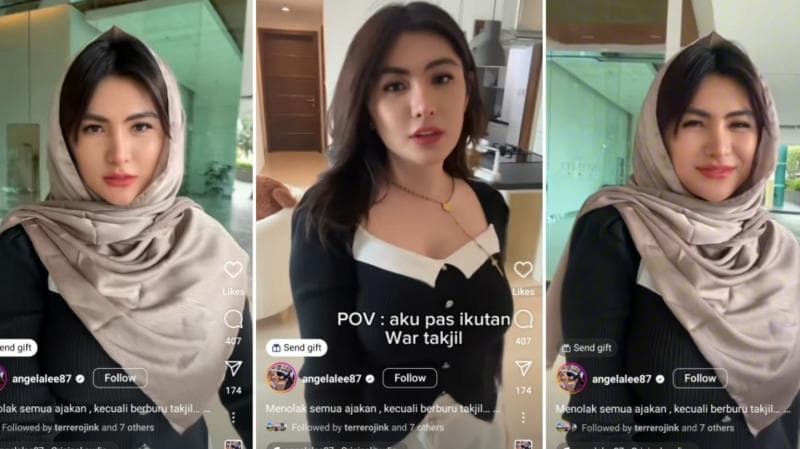 Kocak Selebgram Angela Lee Nyamar Jadi Ukhti Demi War Takjil, Netizen: Gawat! Kocak Selebgram Angela Lee Nyamar Jadi Ukhti Demi War Takjil, Netizen: Gawat!