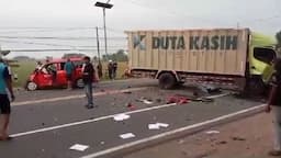 Kecelakaan Hari Ini Minibus Tabrak Truk di Madiun, 1 Orang Tewas 3 Luka-Luka