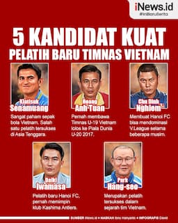 Infografis 5 Kandidat Kuat Pelatih Baru Timnas Vietnam