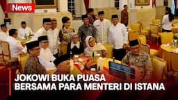 Jokowi Buka Puasa Bersama Para Menteri di Istana, Duduk Semeja dengan Prabowo