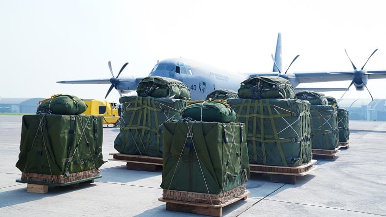 Panglima TNI Lepas Pengiriman Bantuan ke Palestina, Logistik Bakal Diterjunkan lewat Udara