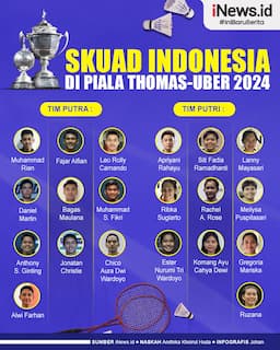 Infografis Daftar Skuad Indonesia di Piala Thomas-Uber 2024