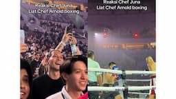 Momen Chef Juna Nonton Tinju Chef Arnold, Reaksi Wajahnya Jadi Sorotan Netizen