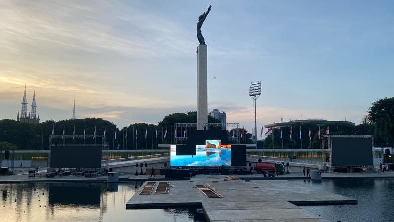 Nobar Indonesia Vs Uzbekistan di Lapangan Banteng, 3 Giant Screen Disiapkan Nobar Indonesia Vs Uzbekistan di Lapangan Banteng, 3 Giant Screen Disiapkan