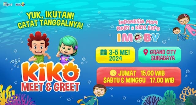 Kiko dan Lola Akan Hadir di Event Indonesia Mom Baby Kids Expo 2024 Surabaya