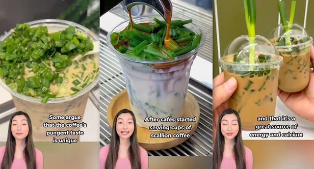 Viral Kopi Pakai Irisan Daun Bawang Jadi Minuman Kekinian di China, Netizen: Kirain Cendol!