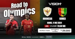 Begini Cara Nonton Live Streaming Timnas Indonesia U-23 vs Guinea Road to Olympics di Vision+