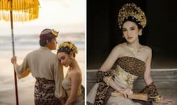 5 Potret Foto Prewedding Rizky Febian dan Mahalini dengan Nuansa Adat Bali
