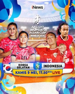 Jadwal Siaran Langsung Indonesia vs Korea Selatan pada Piala Asia Wanita U-17 2024, Live di iNews