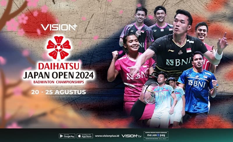 Jadwal dan Link Live Streaming Japan Open 2024 di Vision+ Jadwal dan Link Live Streaming Japan Open 2024 di Vision+