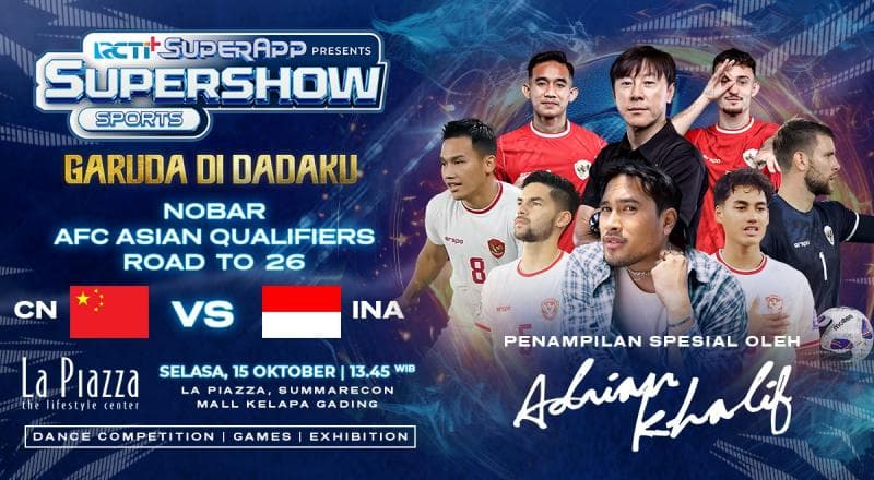 RCTI+ Gelar Nobar Timnas Indonesia Vs China di La Piazza, Suporter Garuda Yuk Merapat! RCTI+ Gelar Nobar Timnas Indonesia Vs China di La Piazza, Suporter Garuda Yuk Merapat!