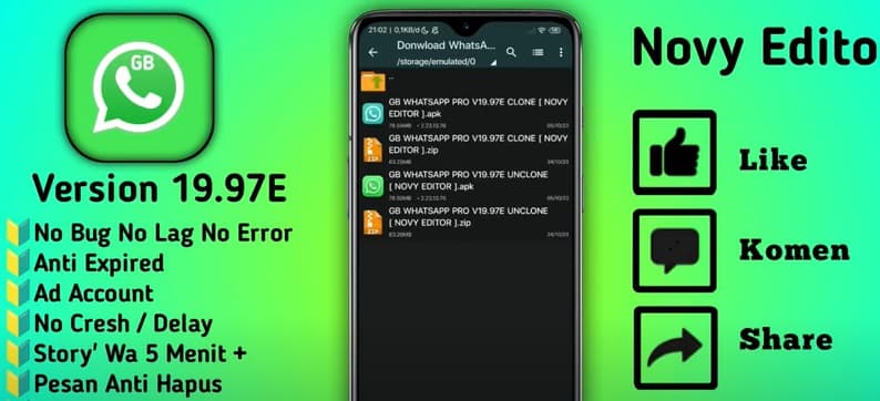Link Download GB WhatsApp APK Terbaru 2023, Gratis Tanpa Biaya Link Download GB WhatsApp APK Terbaru 2023, Gratis Tanpa Biaya