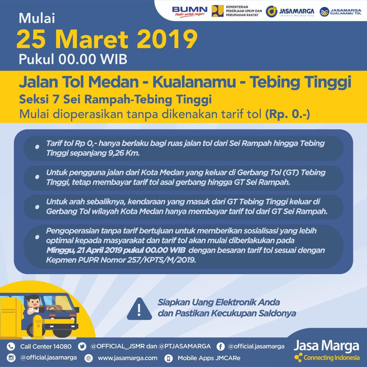 Tarif Tol Medan-Kualanamu Tebing Tinggi Naik, Berikut Rinciannya Tarif Tol Medan-Kualanamu Tebing Tinggi Naik, Berikut Rinciannya