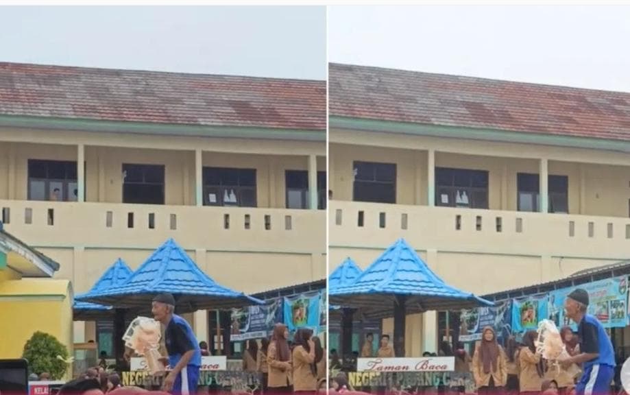 Bikin Haru! Kakek Petugas Kebersihan Sekolah Dapat Buket Bunga dari Siswa Bikin Haru! Kakek Petugas Kebersihan Sekolah Dapat Buket Bunga dari Siswa
