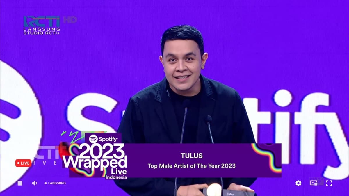 Tulus Jadi Top Male Artist of The Year di Spotify Wrapped 2023 Tulus Jadi Top Male Artist of The Year di Spotify Wrapped 2023