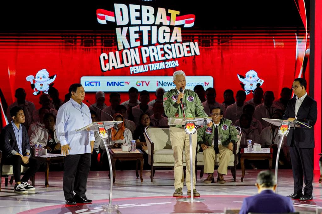 Debat Capres, Prabowo 3 Kali Nyatakan Setuju dengan Pandangan Ganjar Debat Capres, Prabowo 3 Kali Nyatakan Setuju dengan Pandangan Ganjar