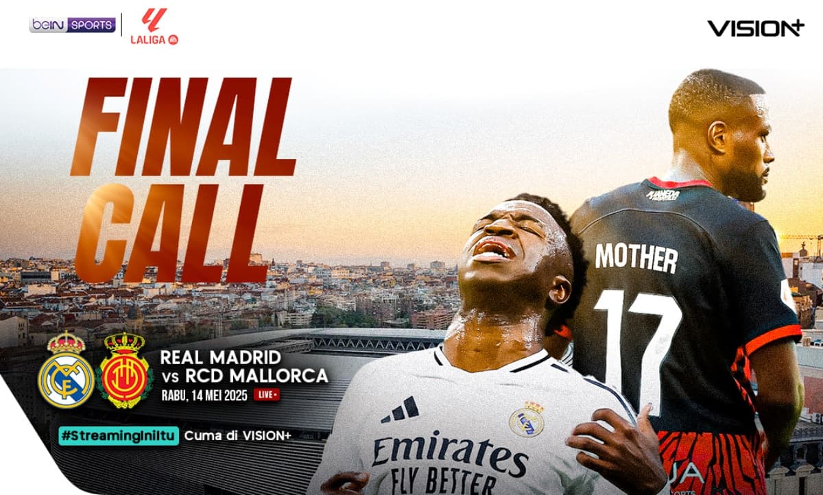 Jadwal dan Link Live Streaming Vision+ Real Madrid vs Mallorca di Liga Spanyol 2024-2025, Klik di Sini! Jadwal dan Link Live Streaming Vision+ Real Madrid vs Mallorca di Liga Spanyol 2024-2025, Klik di Sini!