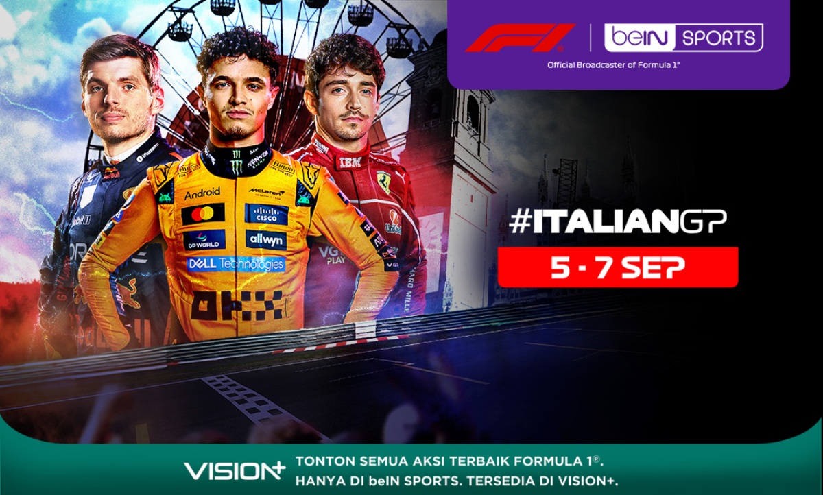 Jadwal dan Link Live Streaming F1 GP Italia 2025 di Vision+, Klik di Sini! Jadwal dan Link Live Streaming F1 GP Italia 2025 di Vision+, Klik di Sini!