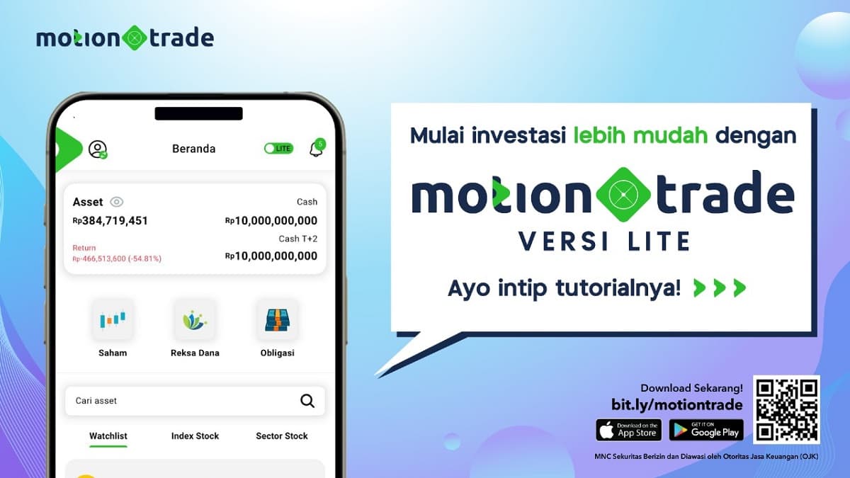 Mulai Investasi Saham Lebih Mudah dengan MotionTrade Lite, Simak Caranya! Mulai Investasi Saham Lebih Mudah dengan MotionTrade Lite, Simak Caranya!