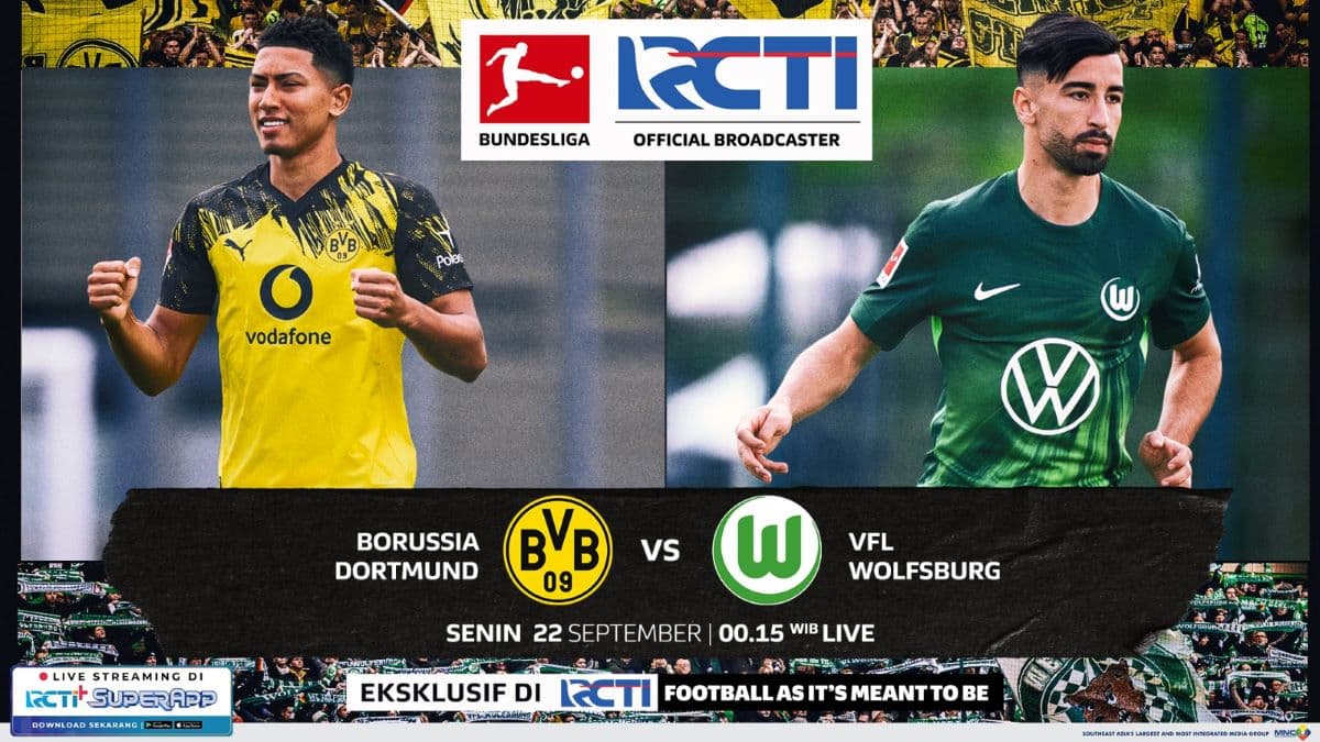 Jadwal Siaran Langsung Borussia Dortmund vs VfL Wolfsburg di Bundesliga 2025-2026, Live di RCTI! Jadwal Siaran Langsung Borussia Dortmund vs VfL Wolfsburg di Bundesliga 2025-2026, Live di RCTI!