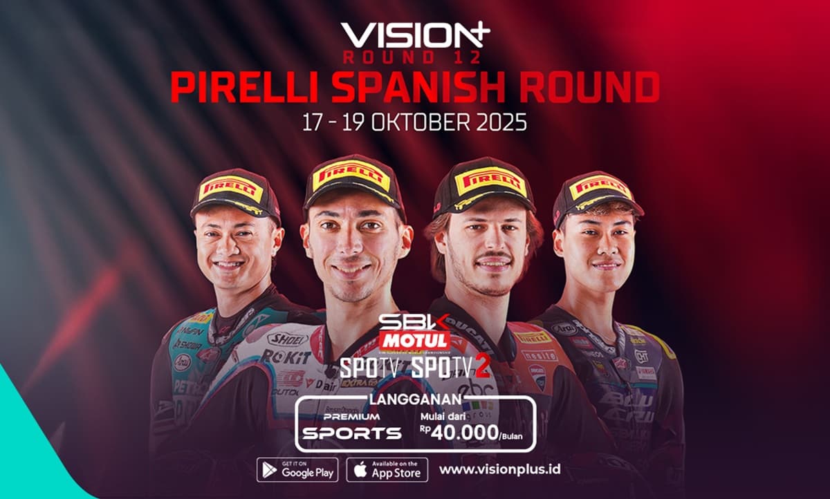 Jadwal dan Link Live Streaming WorldSBK Spanyol 2025, Nonton di Vision+! Jadwal dan Link Live Streaming WorldSBK Spanyol 2025, Nonton di Vision+!