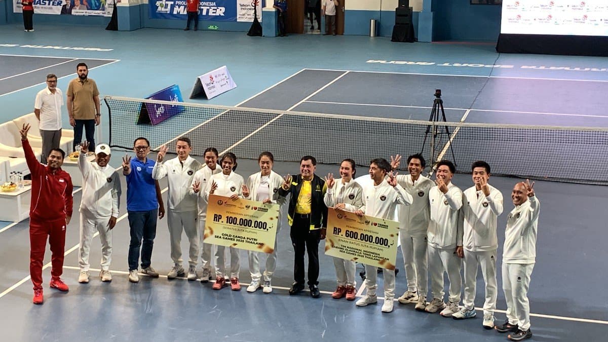 Tenis Indonesia Sabet 3 Emas dan 6 Perunggu di SEA Games 2025, PP Pelti Guyur Bonus Rp 700 Juta Tenis Indonesia Sabet 3 Emas dan 6 Perunggu di SEA Games 2025, PP Pelti Guyur Bonus Rp 700 Juta