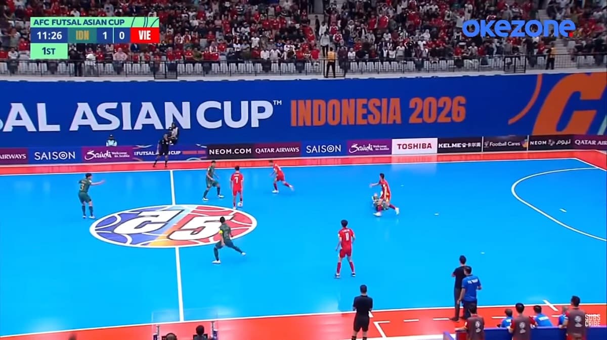 Hasil Babak Pertama Timnas Futsal Indonesia vs Vietnam di Perempatfinal Piala Asia Futsal 2026: Skuad Garuda Memimpin 2-0! Hasil Babak Pertama Timnas Futsal Indonesia vs Vietnam di Perempatfinal Piala Asia Futsal 2026: Skuad Garuda Memimpin 2-0!