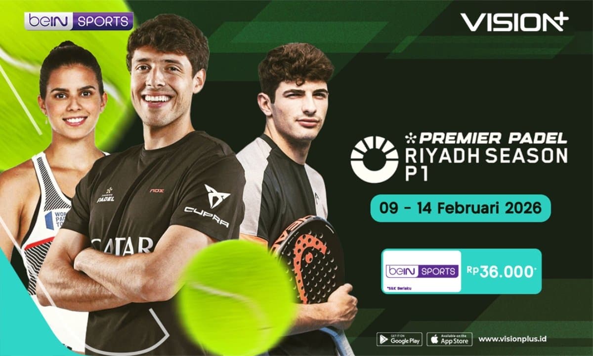Jadwal dan Link Live Streaming Premier Padel 2026 Riyadh P1 di Vision+ Jadwal dan Link Live Streaming Premier Padel 2026 Riyadh P1 di Vision+