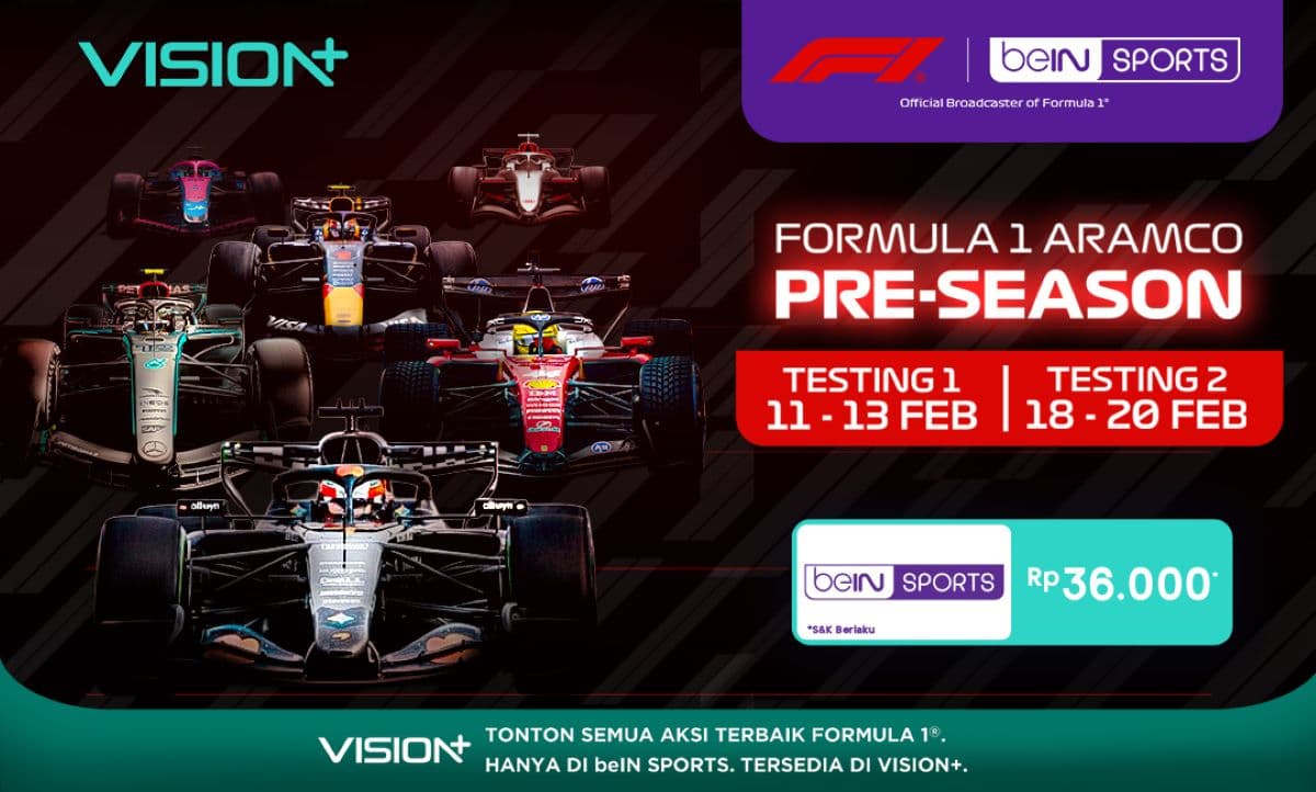 Jadwal dan Link Live Streaming Tes Pramusim F1 2026 di VISION+, Klik di Sini! Jadwal dan Link Live Streaming Tes Pramusim F1 2026 di VISION+, Klik di Sini!