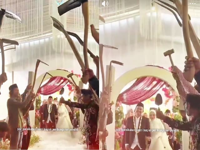 Bukan Pedang Pora, Pernikahan Santri Ini Vira karena Prosesi 'Pacul Pora' Bukan Pedang Pora, Pernikahan Santri Ini Vira karena Prosesi 'Pacul Pora'