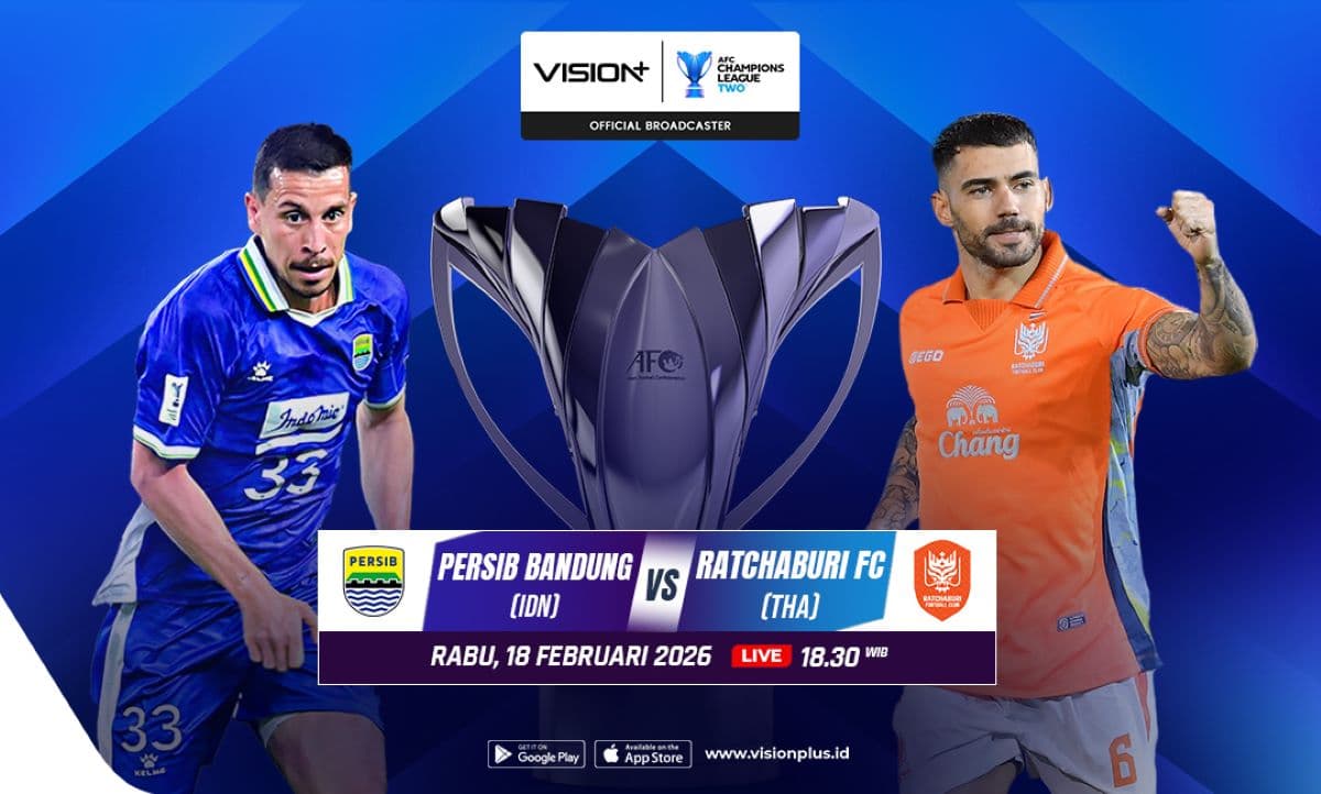 Cara Nonton Live Streaming Persib Bandung vs Ratchaburi FC di VISION+, Klik di Sini! Cara Nonton Live Streaming Persib Bandung vs Ratchaburi FC di VISION+, Klik di Sini!