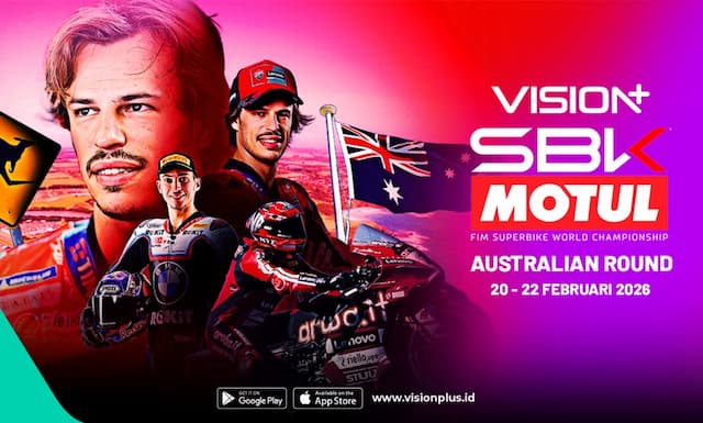 Jadwal dan Link Live Streaming WSBK Australia 2026 di Vision+ Jadwal dan Link Live Streaming WSBK Australia 2026 di Vision+