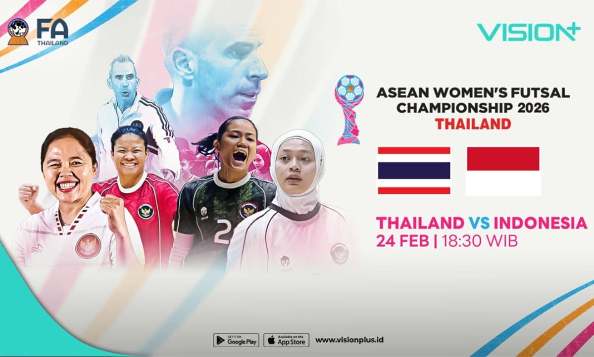 Link Live Streaming Timnas Futsal Putri Indonesia vs Thailand di Piala AFF Futsal Wanita 2026, Klik di Sini! Link Live Streaming Timnas Futsal Putri Indonesia vs Thailand di Piala AFF Futsal Wanita 2026, Klik di Sini!