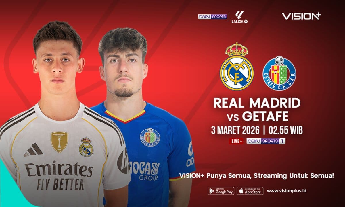 Jadwal dan Link Live Streaming Real Madrid vs Getafe di Liga Spanyol 2025-2026, Klik di Sini! Jadwal dan Link Live Streaming Real Madrid vs Getafe di Liga Spanyol 2025-2026, Klik di Sini!